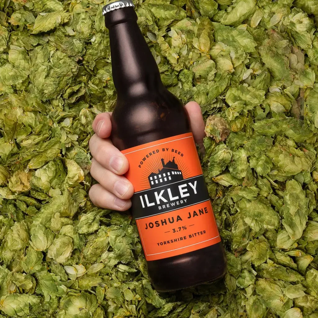 A bottle of ilkley brewery joshua jane