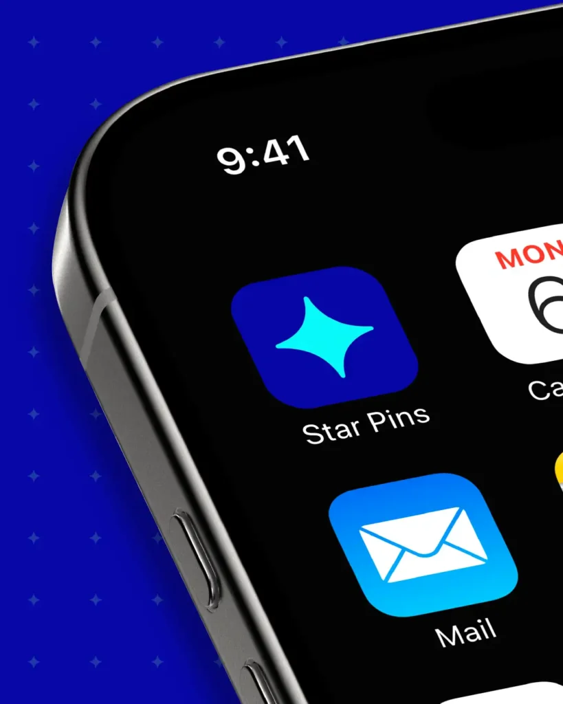 Star pins logo displayed as an app