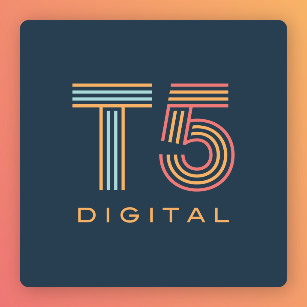 The t5 digital logo design
