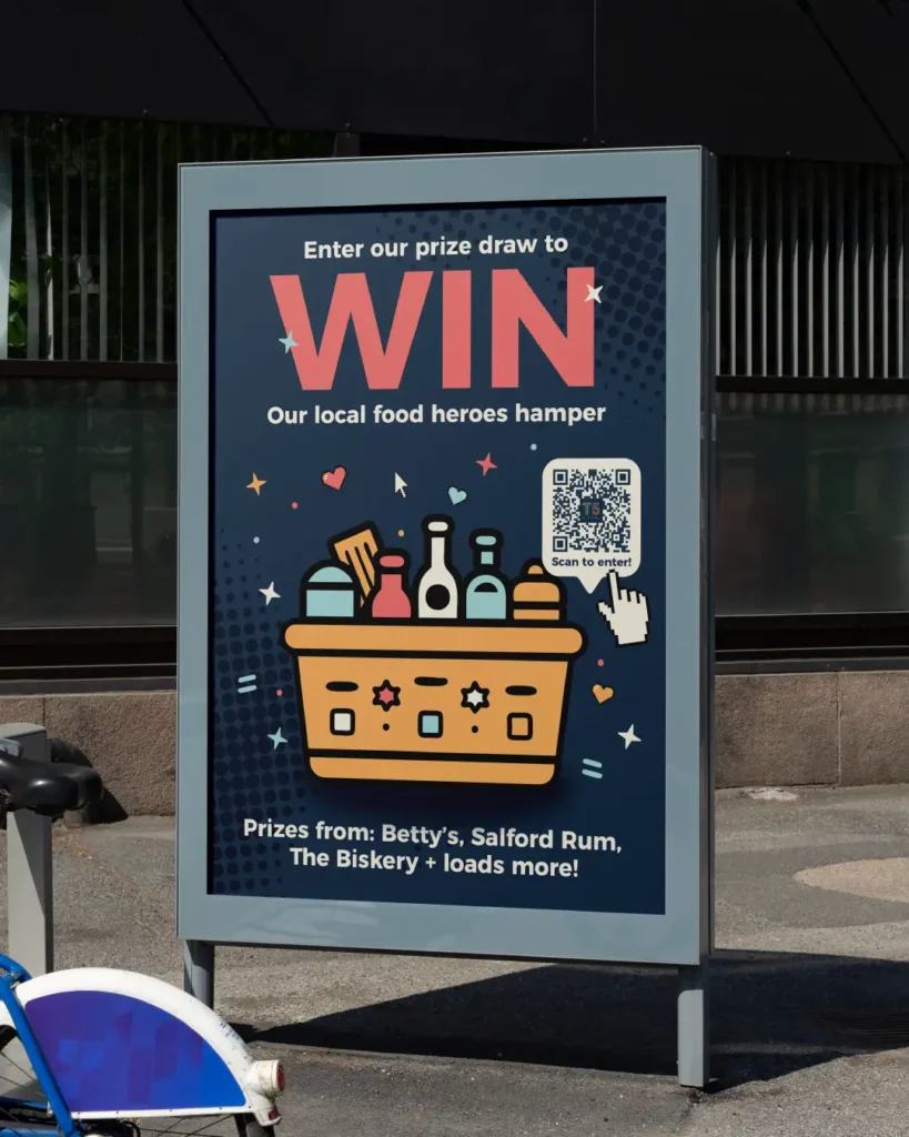 A mockup of a standing street sign for T5 digital