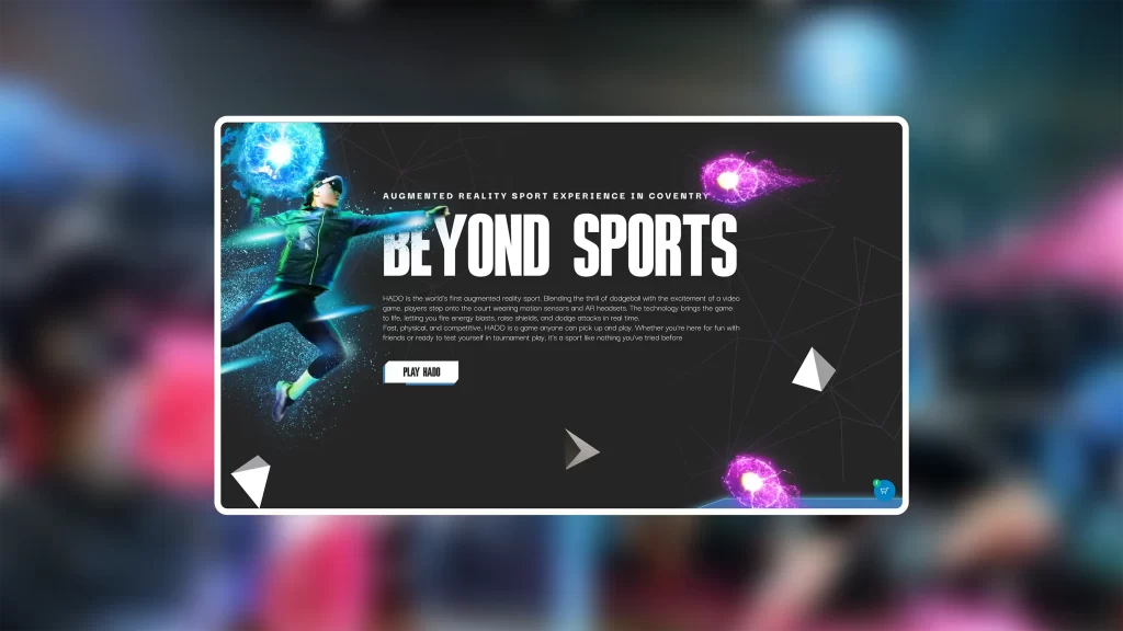 A screen shot of the UK hado website home page