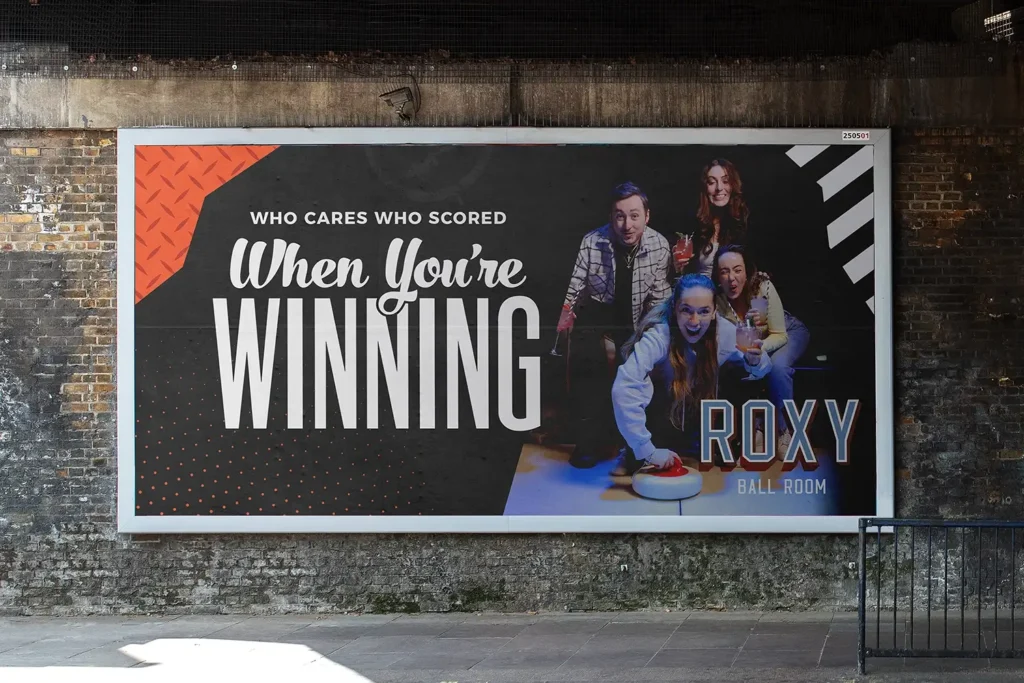 A Roxy Ball Room billboard