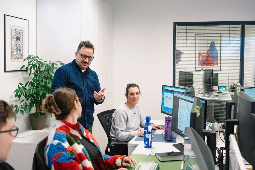 The Graphic design team at Little Green Jesus